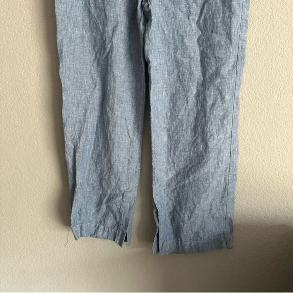 Athleta 6 Retreat Wide Leg Linen Pant in Chambray Blue - Picture 4 of 10